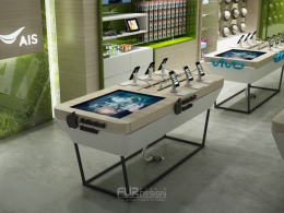 Design, manufacture and installation of stores: AIS Telewiz shop @ Krom Luang Chumphon